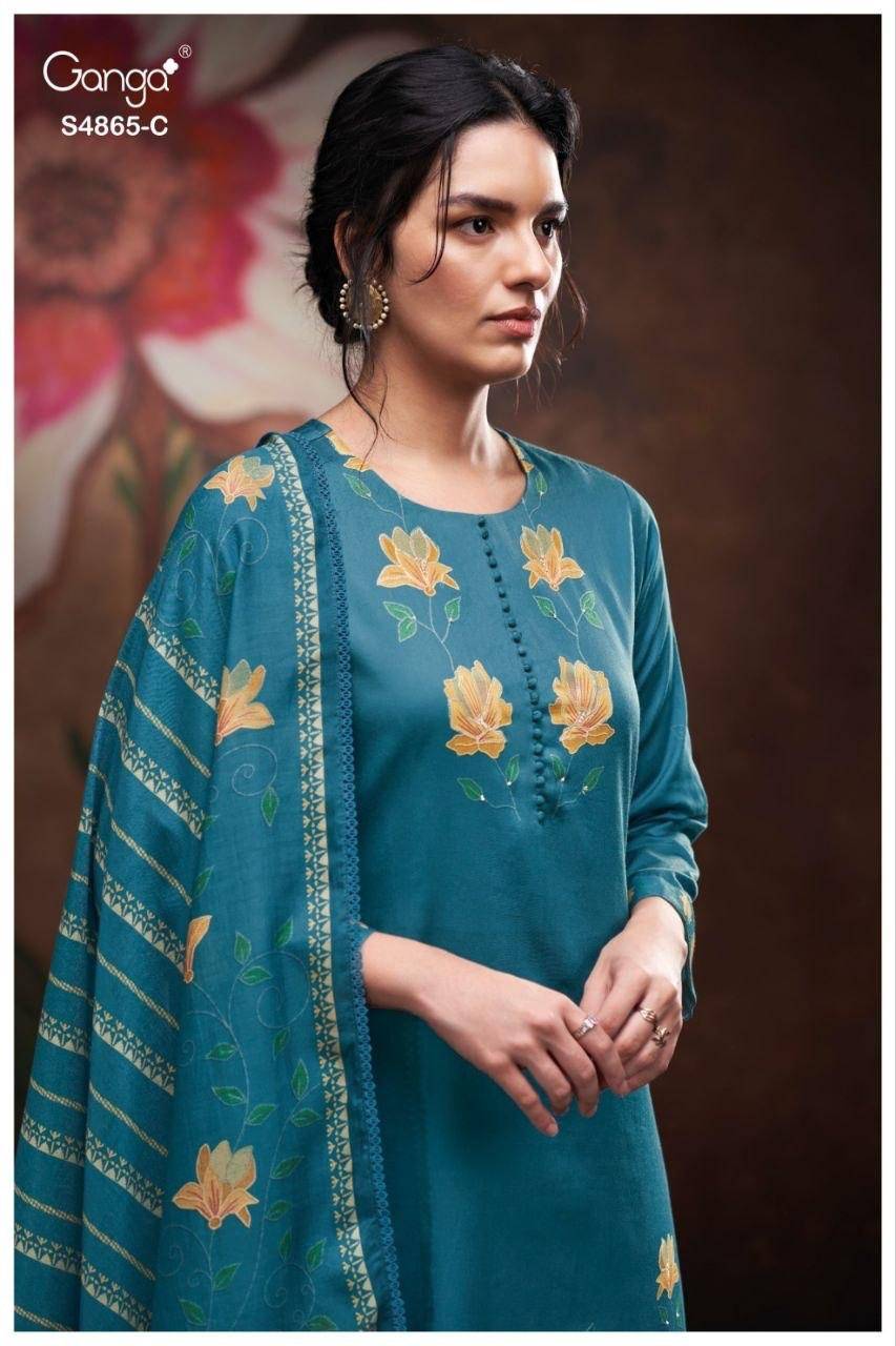 PRATIKA 4865 By GANGA Fashion 4865 A TO 4865 D Beautiful Festive Suits Stylish Colorful Fancy Casual Wear & Ethnic Wear PREMIUM COTTON Dresses At Wholesale Price